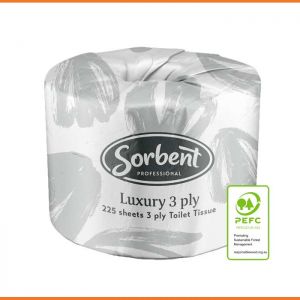Sorbent Professional 3 Ply Luxury Toilet Paper – CTN/48
