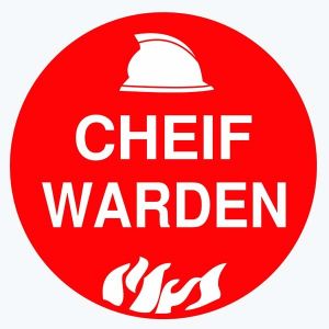 Chief Warden Hard Hat Sticker - 531RA 