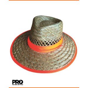 Straw Hat with Hi Vis Band