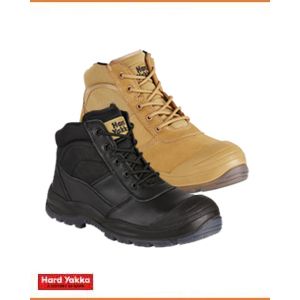 Mens Hard Yakka Utility Side Zip Safety Steel Cap Toe Work Boots Shoe Y60125