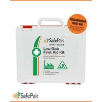 Low Risk First Aid Kit - Rugged Plastic Wall Mount