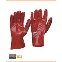 Red PVC Glove - Short 27cm