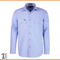 Pilbara Mens Chambray Long Sleeve Shirt