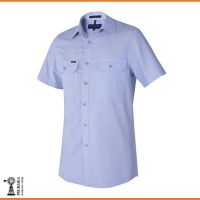 Pilbara Mens Chambray Short Sleeve Shirt
