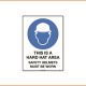 Mandatory Sign - This Is A Hard Hat Area Safety Helmets Must Be Worn