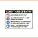 Mandatory Sign - Conditions Of Entry