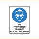 Mandatory Sign - Eye Protection Required Beyond This Point