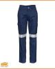 Ladies Cotton Drill Cargo Pants with 3M Reflective Tape