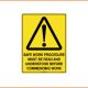 Caution Sign - Safe Work Procedure Must Be Read