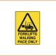 Caution Sign - Forklifts Walking Pace Only