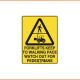 Caution Sign - Forklifts Keep To Walking Pace - Watch Out For Pedestrians