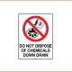 General Sign - Do Not Dispose Of Chemicals Down Drain