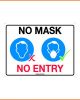 COVID-19 Sign - No Mask, No Entry