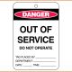 Danger Out of Service Lockout Carstock Tags - Pk/100
