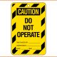 Caution Do Not Operate Lockout Poly Tags - Pk/10