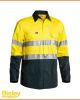Bisley Taped Hi-Vis Two-Tone Cool Lightweight Drill Shirt