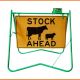 Stock Ahead Swing Stand Sign with Lights