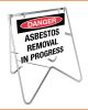 Asbestos Removal in Progress Swing Stand Sign 600x600mm