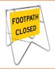 Footpath Closed Swing Stand Sign 600x600mm