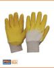 Yellow Latex Glass Gripper Glove with Knitted Wrist