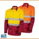 TRU Mens Lightweight MATES Vented Hi-Vis Drill Shirt with Reflective Tape