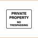 Farm Sign - Private Property No Trespassing