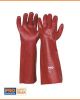 Red PVC Chemical Gauntlet