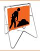 Symbolic Worker Swing Stand Sign 600x600mm