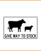 Give Way to Stock Sign 900x600mm