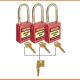 Premium Red Safety Padlocks - Set of 3 Keyed Alike (42mm)