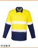 Syzmik Mens Rugged Cooling Taped Hi-Vis Spliced Shirt